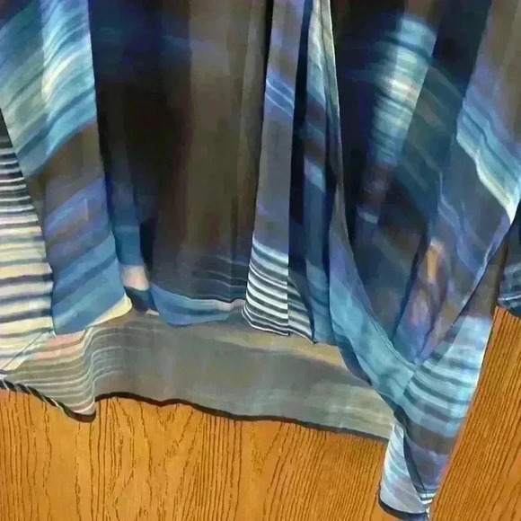 Blue, Sheer airy chiffon, blouse - Picture 9 of 10